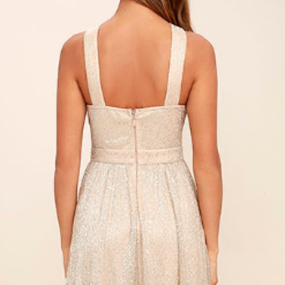 Lulus Always Moving Gold Maxi Dress - Picture 2 of 4